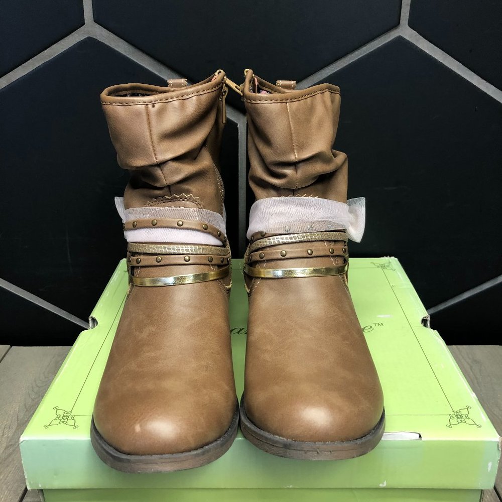 Womens Sarah Jayne Elloise Tan Bow Boots Multiple - Picture 3 of 7